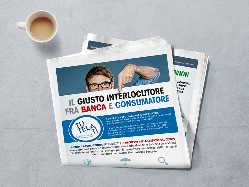 Progettazione e Impaginazione Newspaper per TutelaTi Associazione Consumatori | by Studio PATh